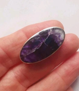 Broche John azul plata esterlina vintage *grito* R17M - Imagen 1 de 3