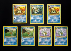 Pokémon 7 Karten Lot Vintage Fossil - Seadra, Horsea, Omastar, Omanyte MP/HP - Bild 1 von 2
