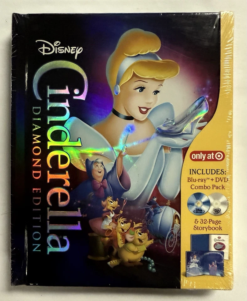 Disney Cinderella Blu-ray Target Diamond Edition W Storybook