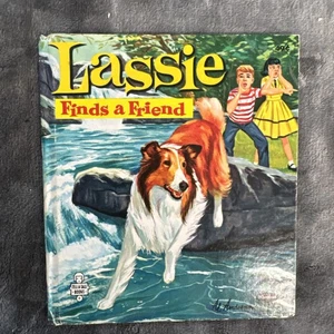 Lassie Finds A Friend Whitman Pub 1960 Children's Book Vintage Hardcover VG - Picture 1 of 9