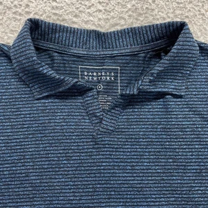 Barneys New York Herren Poloshirt Small Blau Strukturiert Baumwolle Kurzarm Golf - Bild 1 von 11