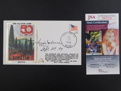 Reggie Jackson Signed Autographed All Star Game Envelope Yankees HOF JSA COA - Image 1 of 4