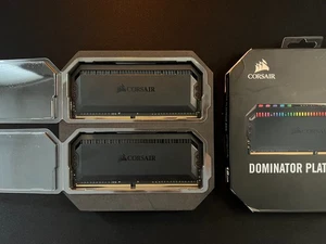*DESC!* CORSAIR DOMINATOR® PLATINUM RGB 16GB (2 x 8GB) DDR4 DRAM 3200MHz CL16  - Picture 1 of 5