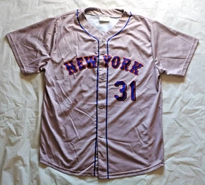 Maglia grigia Mike Piazza #31 New York Mets SGA - Taglia Large/L - SPEDIZIONE GRATUITA! - Foto 1 di 6