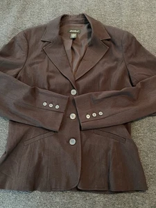 Eddie Bauer Damen braun Sakko Blazer, 3-Knopf, gefüttert, Kragen Gr. 12 Tall - Bild 1 von 6