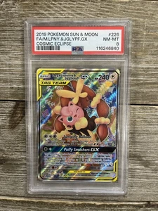 Graded PSA 8 2019 Pokemon Sun & Moon FA/M.LPNY.&JGLYPF.GX Cosmpic Eclipse #226 - Picture 1 of 2