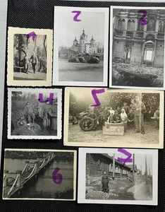 German ww2 7 X Kirche Minsk Russland Brucke Dnjepr Front Photo album Russia - Picture 1 of 9