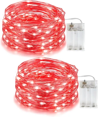 Stringa LED Luce, 2 Pezzi 5M 50 LED Mini Fili D'Argento LED Catene Luminose, Imp - Immagine 1 di 4