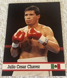 1993 Julio Cesar Chavez Fax Pax #10 HOF Boxing Card RARE - Picture 1 of 4