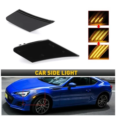 Para BRZ 2013-2020 Subaru Scion FR-S Lente de Humo LED Marcador Luz de Parachoques Lateral Lámpara Foto 1 de 4