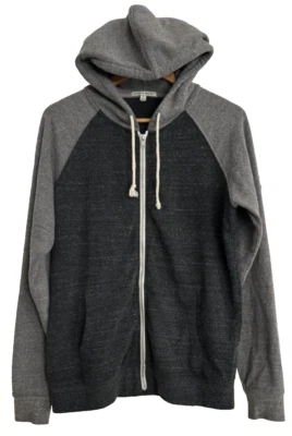 Threads 4 Thought Hoodie Mens Small S Gray /  Black, Full Zip Pockets - Image 1 of 4