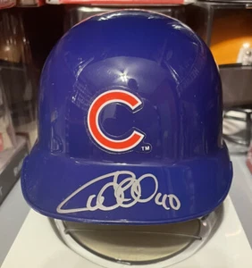 Willson Contreras Chicago Cubs Signed Riddell Mini Helmet COA World Series - Picture 1 of 3