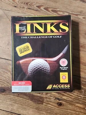 LINKS Vintage 1991 PC Computer Golf Game MS-DOS 3.5 Floppy Access NEW IN BOX - Image 1 of 2