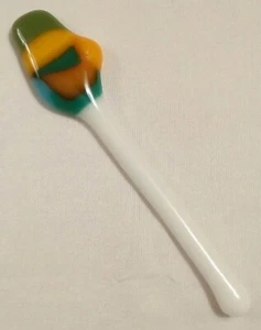 Scialle Vetro Bastone/Spilla Chiusura Artigianale Maglia Sciarpa Maglione Unico OOAK - Foto 1 di 4