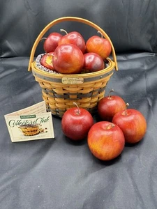 Longaberger JW Collection Miniature 1998 Apple Basket Liner Protector Apples - Picture 1 of 12