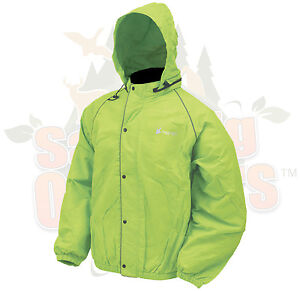 S SM Small Frogg Frog Toggs Safety Green Road Toad Motorcycle Work Rain Jacket