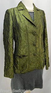 Chicos Ada Crinkled Blazer Verdant Green Jacket Blazer Chico Size 00 S Sold Out! - Picture 1 of 7
