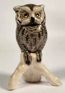 Goebel Owl Bird Figurine on Branch 3" Tall West Germany Statue #4 A52 - Picture 1 of 6