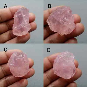 100% Natural Pretty Pink Rose Quartz Rough Loose Gemstone Raw For Making Jewelry - Picture 1 of 13