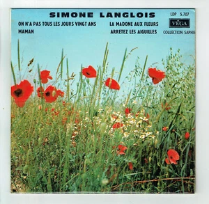 Simone LANGLOIS Vinyle 45T EP 7" ON N'A PAS TOUS LES JOURS VINGT ANS - VEGA 5707 - Picture 1 of 3