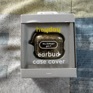 Heyday Earbud Case Cover AirPods 3rd Generation Clear & gold Cheetah - Picture 1 of 9