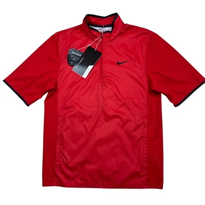 Chaqueta de golf para hombre Nike escudo S/S elástica ropa de viento roja 833302 stock muerto Foto 1 de 4