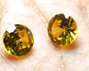 Lotto pietre preziose sfuse zirconi gialli cambogiani taglio tondo 3,0 ct. M96 - Foto 1 di 5