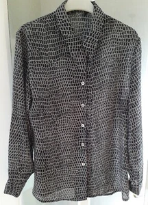 Damen BHS Schlangenleder Bluse Größe 12 - Bild 1 von 4