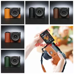 1PC Handmade Half Case for Sony ZVE10 II Camera Cover Insert TP Genuine Leather - Picture 1 of 29