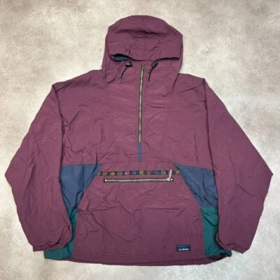 L.L Bean Mountain Anorak Jacket Womens 2XL Classic Half Zip Windbreaker, Purple - Image 1 of 4