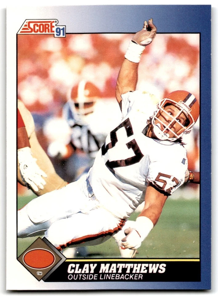 1991 Score Clay Matthews Cleveland Browns #19 - Image 1 of 2