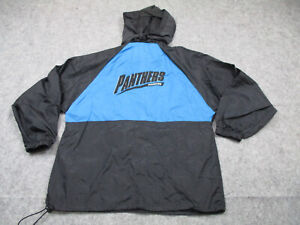 Carolina Panthers Hoodie Boys Large Black Reebok NFL Sweatshirt Windbreaker
