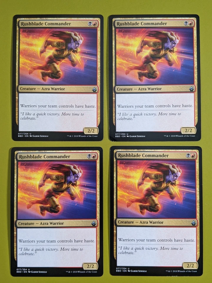 Rushblade Commander x4 Battlebond 4x Playset Magic the Gathering MTG - Image 1 of 1