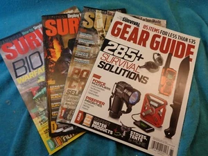 SURVIVAL GUIDE Magazine Lot of 4 Issues # 9 # # 10 & # 12 + 2016 Gear Guide - Imagen 1 de 6