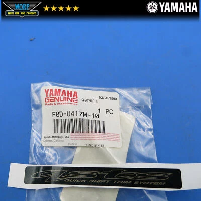 CALCOMANÍA PEGATINA NUEVA OEM YAMAHA WAVERUNNER XL1200 F0D-U417M-10-00 Foto 1 de 3
