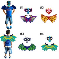 Fancy Dress Dinosaur Face Masks With Wings Halloween Party Decor for Children FI