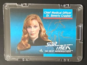 Star Trek Next Generation STNG Trading Card Gates McFadden Crusher firmata - Foto 1 di 2