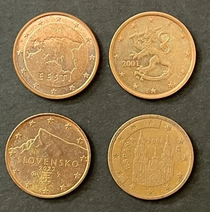 EUROPEAN UNION (Various Countries) 50 cents : Lot of 4 - Imagen 1 de 1