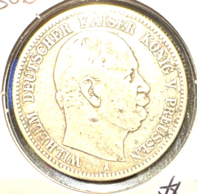 Germany Prussia 1877 A 2 mark KM 506 VF - Image 1 of 2