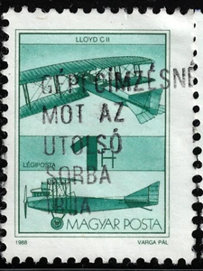 Hungary - 1988 - 1Ft - Airmail - Historical Aeroplanes - Lloyd CII - #18065 - Picture 1 of 1