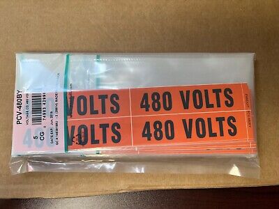 [pack Of 50] Panduit Pcv-480by Voltage Label  ~  New Sealed • 150$