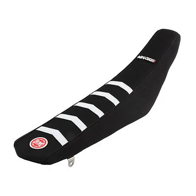 Capa de assento Rocky Mountain Pro Series preto/branco–Adequado para: Honda CRF250R 2004–20 - Imagem 1 de 3
