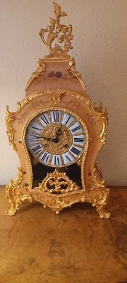 Vintage Franz Hermle/Le Ore Italian 8-Day Mantle Clock with Ting Tang Chime  - Image 1 of 4