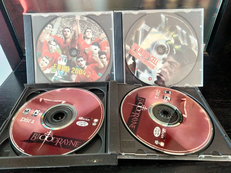 🎮 Classic PC Game Bundle - BloodRayne, Splinter Cell, Euro 2004 - CDs Only - Image 1 of 1