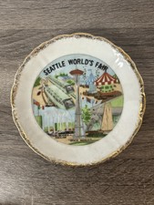 Vintage 1962 Seattle World's Fair Souvenir Plate 5.5" Pavilion Space Needle