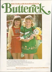 Zeitschrift Print Werbung Butterick Muster Kinder Kleidung mit etwas Extra - Bild 1 von 2
