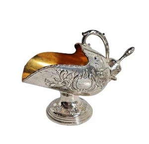 VTG RAIMOND Sugar Scuttle Pedestal Silver Plate and Gold Colored W/Scoop - Picture 1 of 11