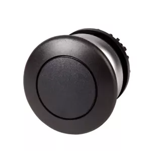EATON M22-DP-S Mushroom Head Pushbutton Black 22mm Diameter Silver Bezel⊕IK - Picture 1 of 4