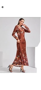 long sleeve floral maxi dress - Picture 1 of 6
