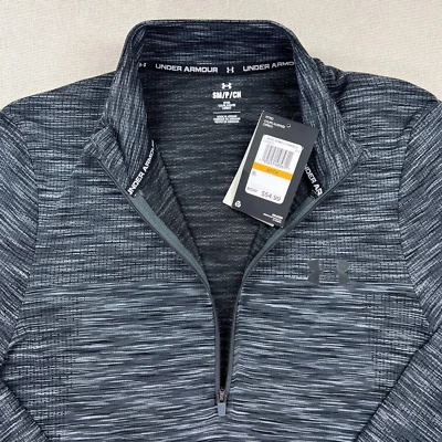 Nuevo con etiquetas Pullover Under Armour Para Hombres S Negro y Gris 1/2 Cremallera Rendimiento Atlético Deportes Foto 1 de 4